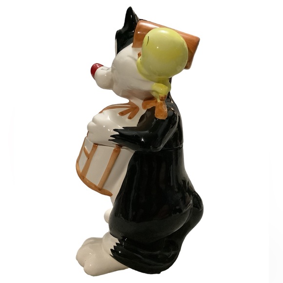 Vintage 1993 looney toons Sylvester and tweety ceramic cookie jar - Picture 2 of 7